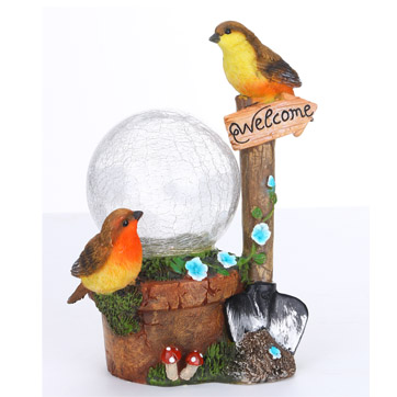 Solar Bird Glass Light